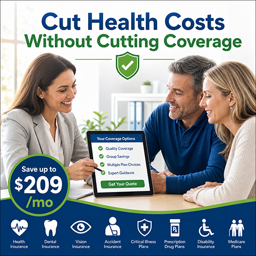 Health insurance savings offer with coverage options